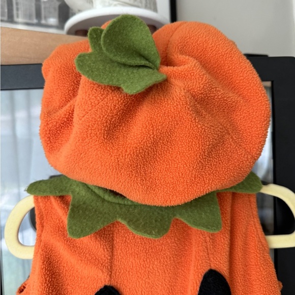 Pottery Barn Kids pumpkin halloween costume 2 piece set hat jack-o-lantern baby - Picture 3 of 9